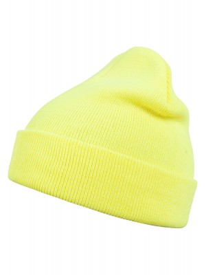 Бийни шапка в неоново жълт цвят MSTRDS Beanie Basic Flap neonyellow  Бийни шапка в неоново жълт цвят MSTRDS Beanie Basic Flap neonyellow
