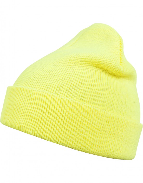 Бийни шапка в неоново жълт цвят MSTRDS Beanie Basic Flap neonyellow, Masterdis, Шапки бийнита - Complex.bg