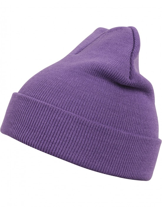 Бийни шапка в лилав цвят MSTRDS Beanie Basic Flap purple, Masterdis, Шапки бийнита - Complex.bg
