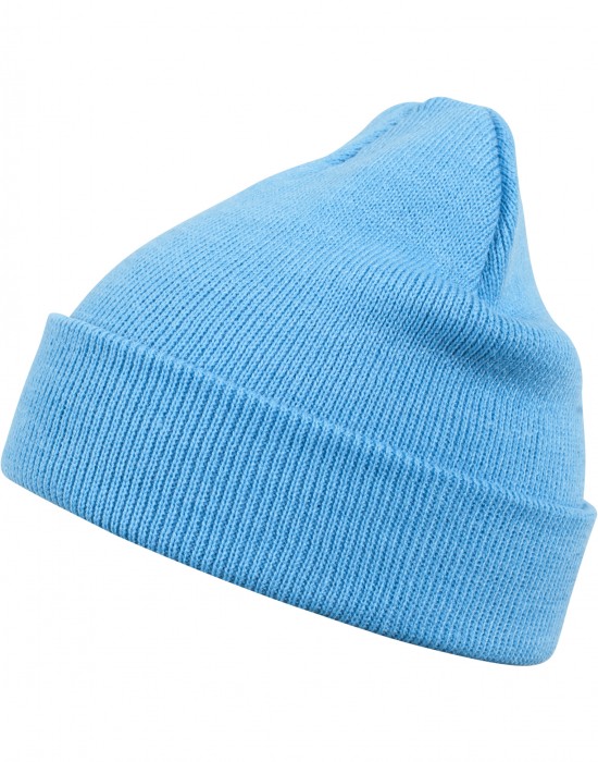 Бийни шапка в цвят тюркоаз MSTRDS Beanie Basic Flap turquoise, Masterdis, Шапки бийнита - Complex.bg