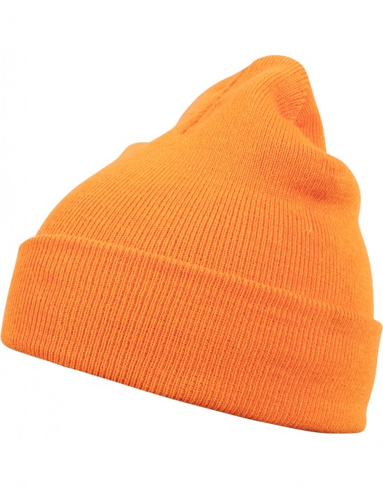 Бийни шапка в неоново оранжев цвят Beanie Basic Flap neonorange, Masterdis, Шапки бийнита - Complex.bg