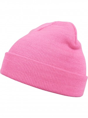 Бийни шапка в неоново розов цвят Beanie Basic Flap neonpink 