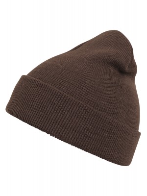 Бийни шапка в кафяв цвят MSTRDS Beanie Basic Flap choco Бийни шапка в кафяв цвят MSTRDS Beanie Basic Flap choco