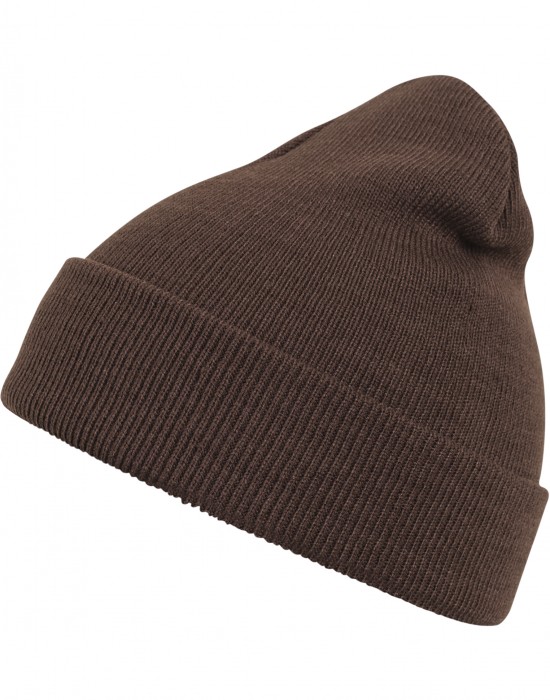 Бийни шапка в кафяв цвят MSTRDS Beanie Basic Flap choco, Masterdis, Шапки бийнита - Complex.bg