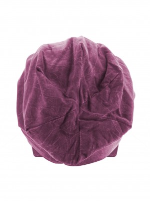 Бийни шапка в лилав цвят MSTRDS Stonewashed Jersey Beanie