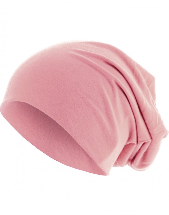 Бийни шапка в пастелно розов цвят MSTRDS Pastel Jersey Beanie, Masterdis, Шапки бийнита - Complex.bg