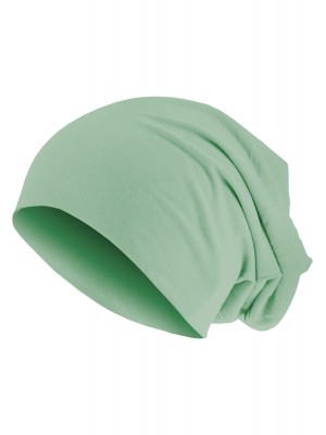 Бийни шапка в пастелен цвят тъмна мента Pastel Jersey Beanie lt.mint Бийни шапка в пастелен цвят тъмна мента Pastel Jersey Beanie lt.mint