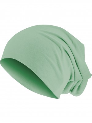 Бийни шапка в пастелен цвят тъмна мента Pastel Jersey Beanie lt.mint