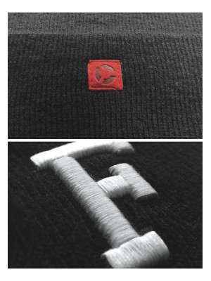 Бийни шапка в черен цвят MSTRDS Letter Cuff Knit Beanie F