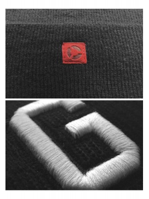 Бийни шапка в черен цвят MSTRDS Letter Cuff Knit Beanie G 