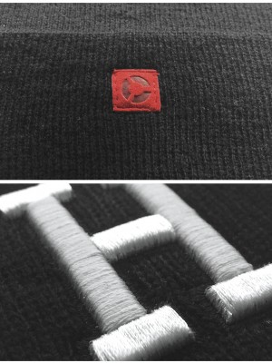 Бийни шапка в черен цвят MSTRDS Letter Cuff Knit Beanie H