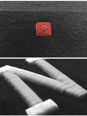 Бийни шапка в черен цвят MSTRDS Letter Cuff Knit Beanie N 