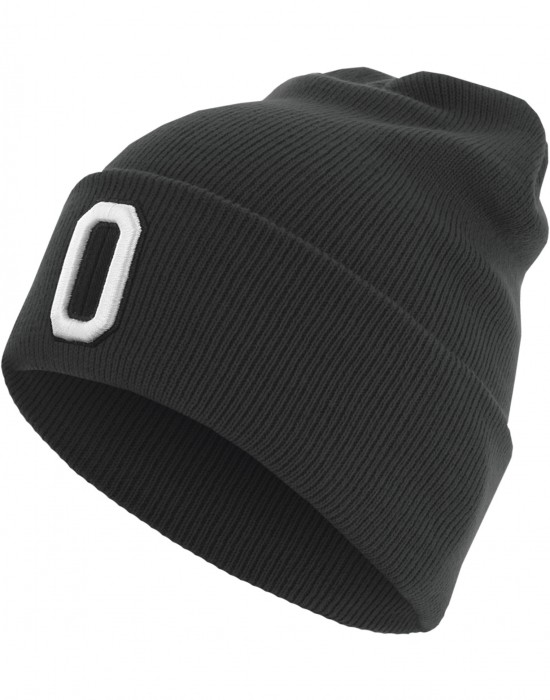 Бийни шапка в черен цвят MSTRDS Letter Cuff Knit Beanie O, Masterdis, Шапки бийнита - Complex.bg