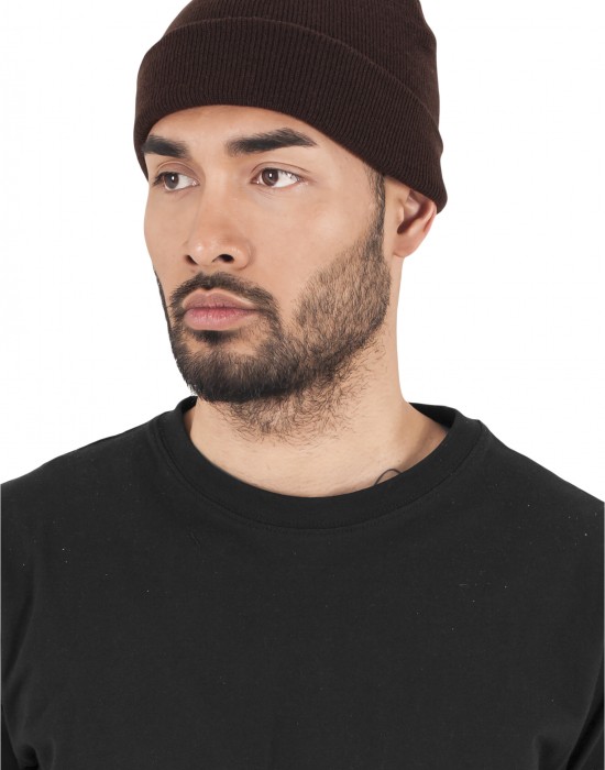 Шапка бийни в кафяв цвят Heavyweight Beanie, Urban Classics, Шапки бийнита - Complex.bg