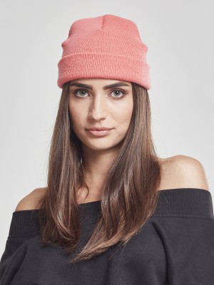 Шапка бийни в цвят корал Heavyweight Beanie