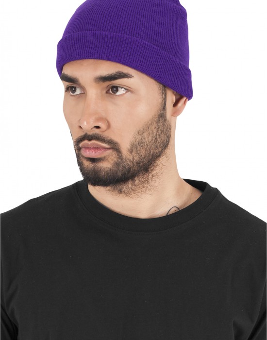 Шапка бийни в лилав цвят Heavyweight Beanie, Urban Classics, Шапки бийнита - Complex.bg