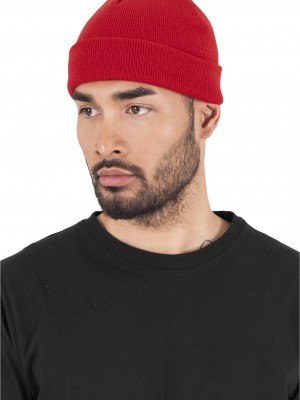 Шапка бийни в червен цвят Heavyweight Beanie 