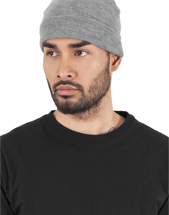 Шапка бийни в сив цвят Heavyweight Beanie, Urban Classics, Шапки бийнита - Complex.bg