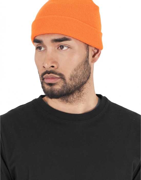 Шапка бийни в оранжев цвят Heavyweight Beanie, Urban Classics, Шапки бийнита - Complex.bg