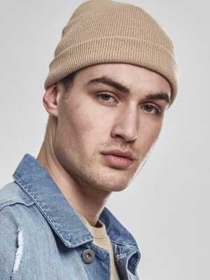 Шапка бийни в бежов цвят Heavyweight Beanie croissant 