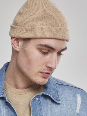 Шапка бийни в бежов цвят Heavyweight Beanie croissant 