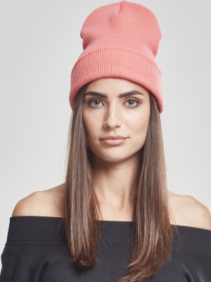 Шапка бийни в цвят корал Heavyweight Long Beanie coral 