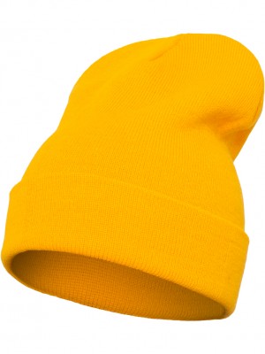 Шапка бийни в жълт цвят Heavyweight Long Beanie gold 