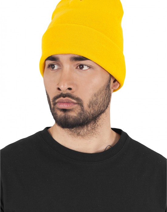 Шапка бийни в жълт цвят Heavyweight Long Beanie gold, Urban Classics, Шапки бийнита - Complex.bg