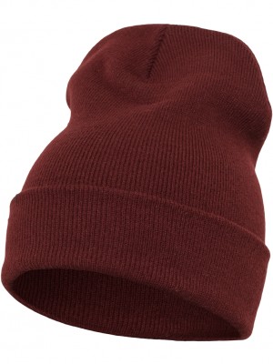 Шапка бийни в тъмночервен цвят Heavyweight Long Beanie 