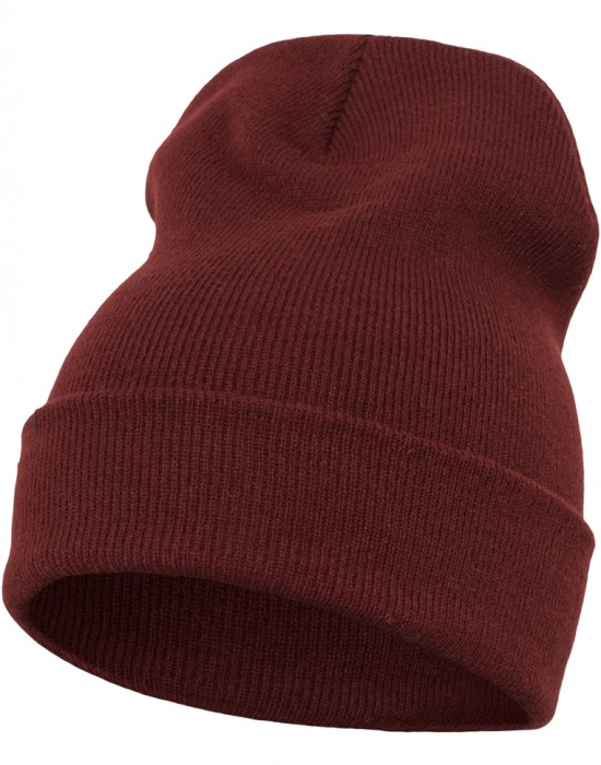 Шапка бийни в тъмночервен цвят Heavyweight Long Beanie, Urban Classics, Шапки бийнита - Complex.bg