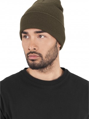 Шапка бийни в масленозелен цвят Heavyweight Long Beanie 