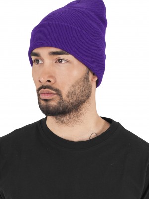 Шапка бийни в лилав цвят Heavyweight Long Beanie 