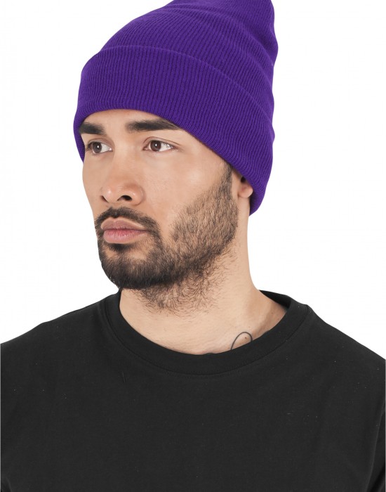 Шапка бийни в лилав цвят Heavyweight Long Beanie, Urban Classics, Шапки бийнита - Complex.bg