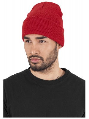 Шапка бийни в червен цвят Heavyweight Long Beanie
