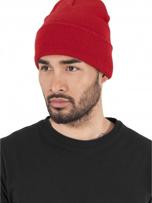 Шапка бийни в червен цвят Heavyweight Long Beanie