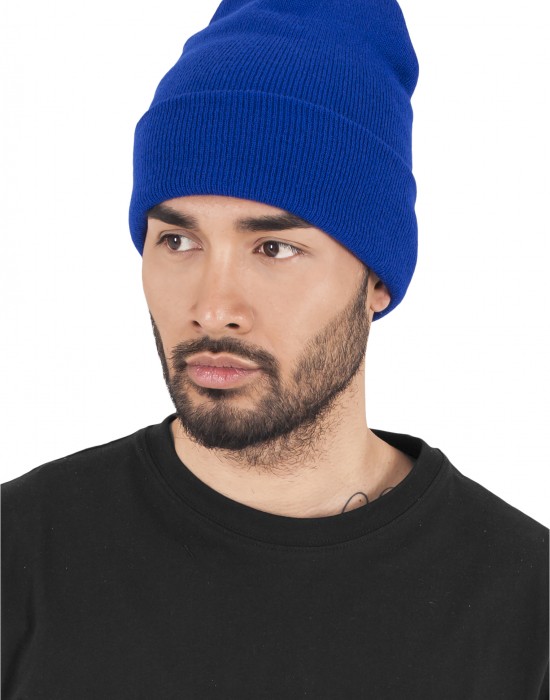 Шапка бийни в кралско син цвят Heavyweight Long Beanie, Urban Classics, Шапки бийнита - Complex.bg