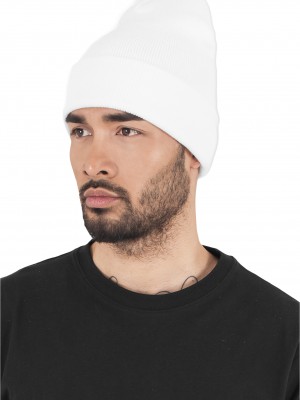 Шапка бийни в бял цвят Heavyweight Long Beanie 
