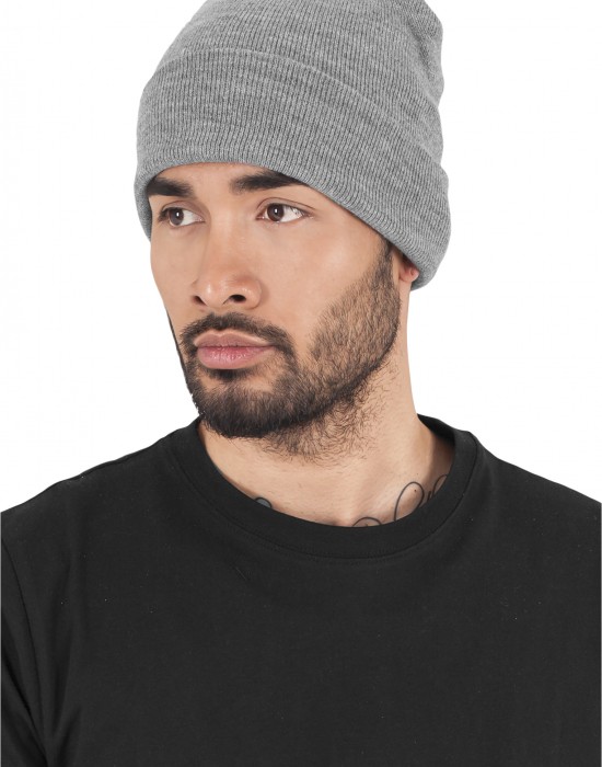 Шапка бийни в тъмносив цвят Heavyweight Long Beanie, Urban Classics, Шапки бийнита - Complex.bg