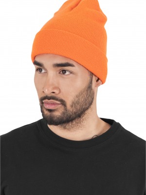 Шапка бийни в оранжев цвят Heavyweight Long Beanie 