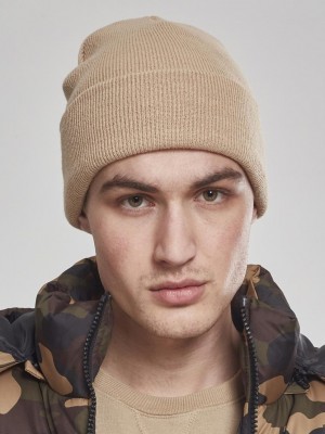 Шапка бийни в бежов цвят Heavyweight Long Beanie croissant 