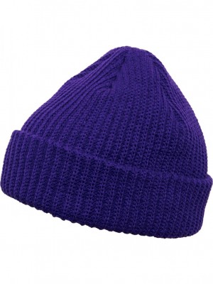 Шапка бийни в лилав цвят Rib Beanie 