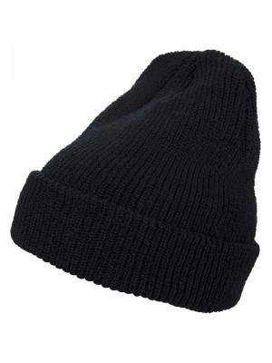 Шапка бийни в черен цвят Long Knit Beanie 