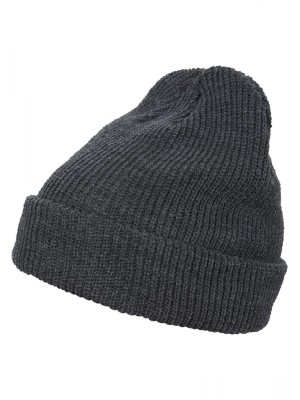 Шапка бийни в тъмносив цвят Long Knit Beanie
