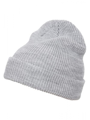 Шапка бийни в сив цвят Long Knit Beanie 