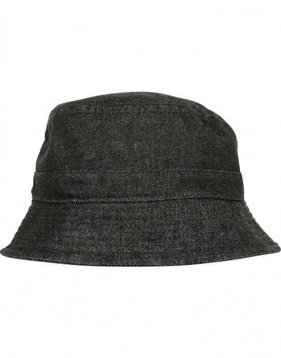 Дънкова шапка идиотка в черен цвят Denim Bucket Hat, Urban Classics, Идиотки - Complex.bg