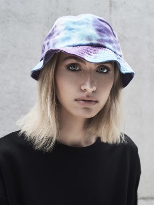 Шапка идиотка в лилаво и тюркоаз Festival Print Bucket Hat