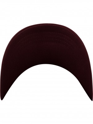 Шапка с козирка в тъмночервен цвят Low Profile Cotton Twill 