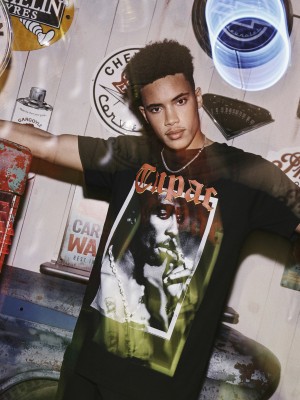 2Pac /  Tupac California Love Мъжка черна тениска Mister Tee 2Pac /  Tupac California Love Мъжка черна тениска Mister Tee