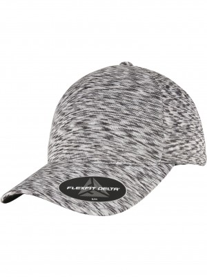 Шапка с козирка в сив меланж FLEXFIT DELTA UNIPANEL CAP melange silver  Шапка с козирка в сив меланж FLEXFIT DELTA UNIPANEL CAP melange silver
