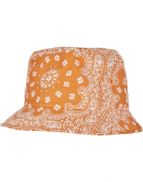 Шапка идиотка в оранжев бандана дизайн Bandana Print Bucket Hat, Urban Classics, Идиотки - Complex.bg